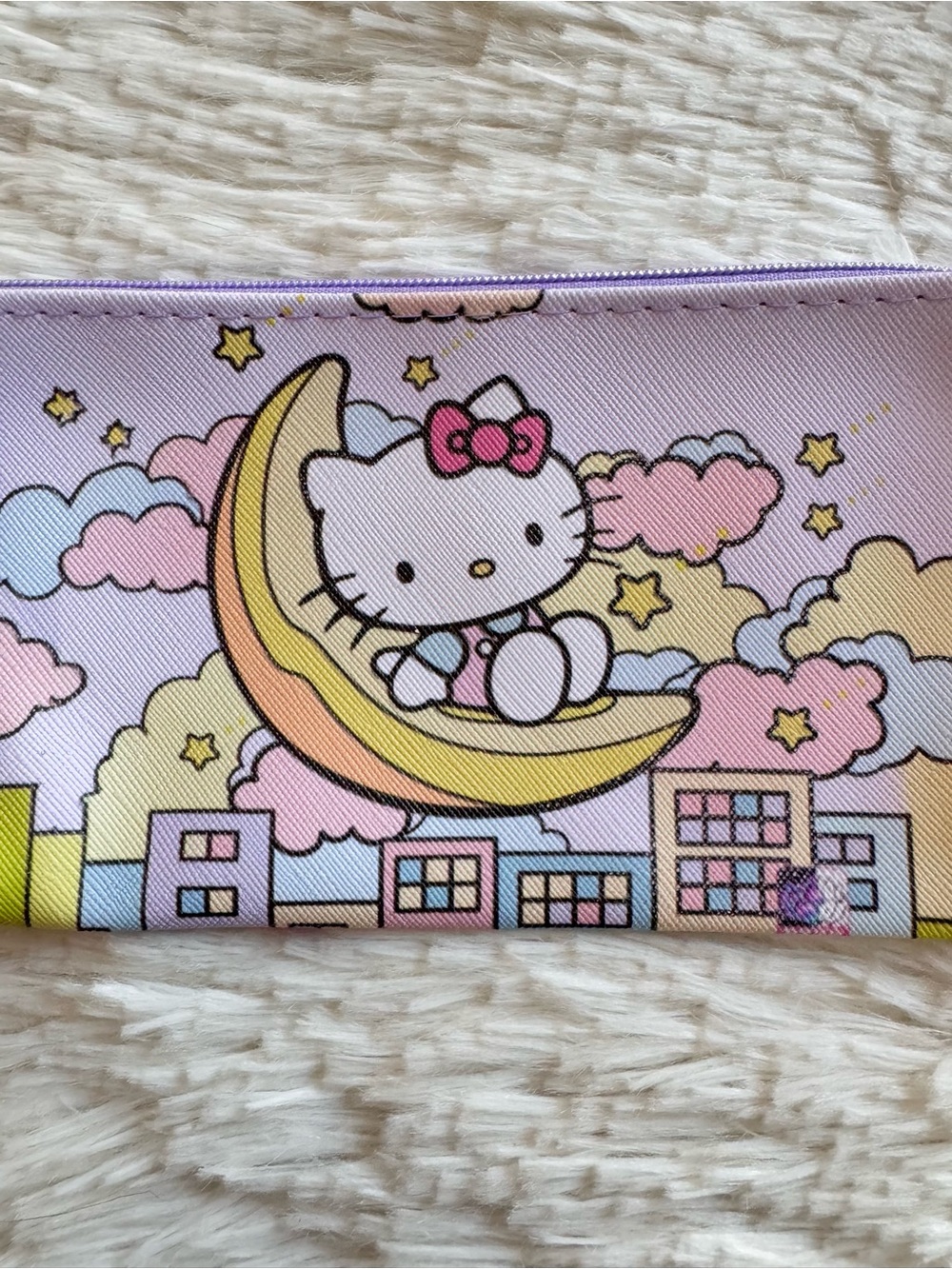 Hello Kitty Pastel Moon pencil Pouch - Pink, Yellow, Blue